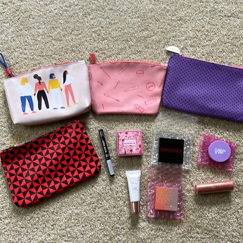 Ipsy Lot, 4 bags, multiple cosmetics NIP